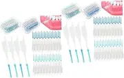 minkissy 2sets Interdental Brush for Disposable Cleaning Tool Floss Picks for Double-head Clean Tool 400pcs*2