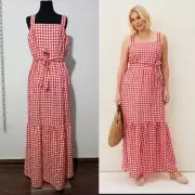 Geri Check Maxi Dress Phase Eight /uk14/L/US10 NWT