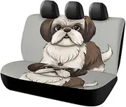 WYUSPGK Car Seat Cover, Shih Tzu Dog Print Rear Seat Cover Automotive Seat Cover Universal Car Seat Cover Car Seat Protector