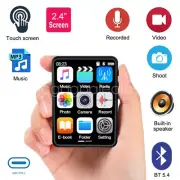 Mini Portable Bluetooth 5.4 MP4 MP3 Player with Camera Music Speaker FM Radio