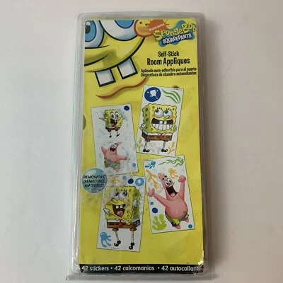 Nickelodeon SpongeBob Squarepants Self Stick Room Appliques 42 Stickers