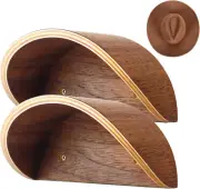 Cowboy Hat Rack 2 Pack Wooden Holder Satin Finish Hangers for Wall Can Keeps Sun