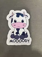 Cow Moody Sticker Waterproof