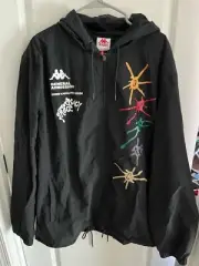 Kappa Authentic Enzo Jet Black Jacket Kappa Fest General Admission Mens Size 2XL