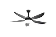 52" Ceiling Fan with LED Light, Reversible DC Motor & Remote | 6-Speed, 3 Light Modes | Indoor & Outdoor Use | Quiet & Energy Efficient Black