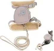 JUMPLAWN Shaped Cat Leash and Kit for Outdoor Adventures Adjustable Cat Supplies Leash Design Lightweight and Comfortable for Walking Ergonomic Style Cute Pattern