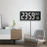 LED DIGITAL WALL CLOCK LARGE DISPLAY INDOOR TEMPERATURE HUMI