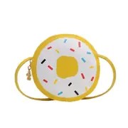 2 Pcs PU Leather Children's Cute Donut Crossbody Bags Lovely Girls Baby Mini Coin Purse Fashion Boys Kids Small Shoulder Messenger Bag