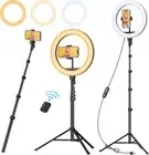 8'' Selfie Ring Light with Adjustable Tripod Stand - Upgraded Dimmable Camera Ri