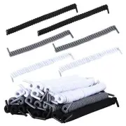 12 Pairs Elastic Shoe Laces No Tie Curly Shoelaces Solid White, Black, Gray