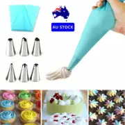 8Pcs Cake Decorating Tools Kit Piping Nozzles Cream Icing Bags Set Pastry Tips