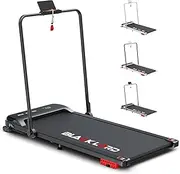 [Black Lord] Walking Pad Treadmill Under Desk with 2-Level Incline & Handle Bar 3.4HP, 400 mm Belt Running Machine for Home Gym, Portable Under Desk Treadmill Trainer with Remote Control, MS2-H Series