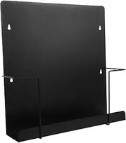 SECFOU Metal Wall Mounted Record Storage Rack Sleek Display Holder for Dvds Games Steel Frame Space-saving Design for Modern Interiors for Organized Aesthetic