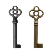 KY-3AB KY-14 Antique Brass Plated Hollow Barrel Skeleton Key, Skeleton Key fo...
