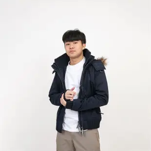 【Superdry】極細纖維 繡標 極度乾燥 厚鋪棉 三拉鍊 外套 帽毛可拆(外套)