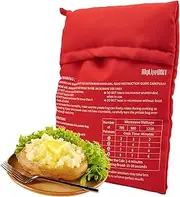 MyLifeUNIT Microwave Potato Bag, Baked Potato Microwave Baking Bag, Red