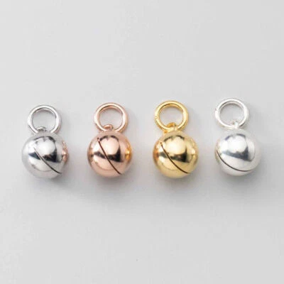 Sterling Silver Round 5~10mm Jingle Bell Spacer Bead Charm DIY A2530