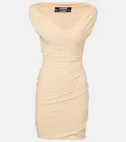 [Jacquemus] Jacquemus Rita ruched minidress UK 10 beige