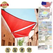 Red Right Triangle Sun Shade Sail 9' x 14' x 16.6' - 3-