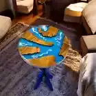 Custom Walnut Epoxy River Table – Handmade Accent Wood Furniture