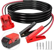 Jumper Cable Clamps for Milwaukee M18 18V, 6.2ft 8AWG Portable Battery Jumper Starter Automotive Booster Cables for Jump Starting Car Cable Power Tool Line Accessories