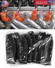 8x Black Spark Plug Wire Heat Shield Boots Protector Sleeve Fit Subaru Mazda (for: Subaru)