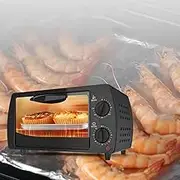 9L Mini Countertop Oven Cooking Grill, Bake, Toast Toaster Oven with Wire Rack and Crumb Tray Metal Glass Plastic (Size : 220V European Standard)