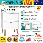 Artiss Bedside Tables Drawers Side Table Nightstand White Storage Cabinet Wood