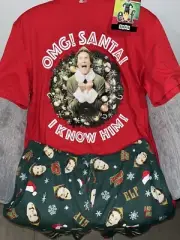 Will Farrell ELF Adult Licensed (XL) Summer Pjs Pyjamas BLACK FRIDAY SALE