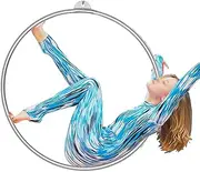 Dance Aerial Hoop for Adult Kid - Stainless Steel Home Gym Acrobatics Aerial Yoga Ring Lyra Hoops, Hoop for Weight Loss Apartment Fitness