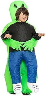 Inflatable Alien Costume, fits 120-140cm, fancy dress Blow Up Alien Costume, Inflatable Halloween&Party Costume, Inflatable Costume Kids