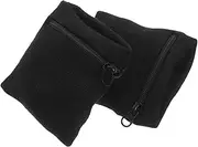 WATIIFUFU Sweatproof Wristband with Zipper Pocket Compact Phone Wallet for Gym Activities Suitable for Men Women