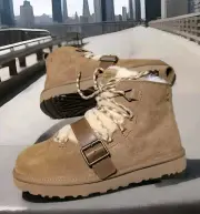 Womens UGG Dune Mini Buckle Shearling Boot Sz 7 Chestnut New In With Document
