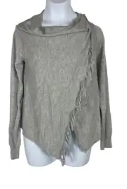 Splendid Kids Fringe Asymmetrical Heather Grey Sweater Top Size 10