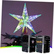 Christmas Star Tree Topper, 10” 50LEDs Smart Lighted Christmas Tree 50LEDS STAR