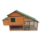 pre order Pitch Roof 206*66*120cm Chicken Coop Hen house Hutch Run Cage P029