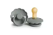 Frigg: Daisy Latex Pacifier 2 Pack - French Gray (6-18 months)