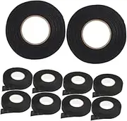 BUGUUYO 10 Rolls Wire Harness Wrapping Friction Tape High Temp Harness Tape High Heat Harness Tape High Temperature Electrical Tape Car Engine Harness Tape Automotive Polyester Cloth Black