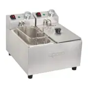 Countertop Deep Fryer 2x 3L Twin Tank Twin Basket Apuro Chips Fries Fry Fish