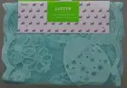 Celebrate Easter Eggs Blue Lace Table Runner 13x72 72x13 NWT