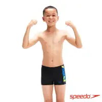 在飛比找momo購物網優惠-【SPEEDO】男孩 運動四角泳褲 Allover(黑/海底