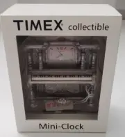 Timex VTG Collectible Clock Upright Piano Silver Tone Mini Novelty Untested