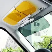Car Window Sunshade, Upgrade Anti-Glare Polarized Day & Night Vision Sun Visor Protector Extender, 2-in-1 Universal Car Anti-Dazzle Sun Blocker from Glare/UV Ray/Stray Light