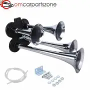 Train Air Horn 4 Trumpets Chrome Plated For Truck Car Loud Sound 12V Universal (for: Volkswagen)
