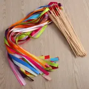 20 Pcs Fairy Wand Toddler Wedding Streamers Ribbon Sticks