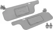 1 Pair Sun Visor Assembly/Gray Sun Blocking ABS Mirror 、Compatible for Corolla 、E120 E130 2001‑2007 Ninth Generation LHD Car