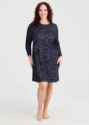 [Taking Shape] Taking Shape Lounge Love Heart Nightie Size 20 in Print - Plus Size Women's Sleepwear Print