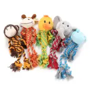 Dog Squeaky Toys No Stuffing Rope Toy Dog Plush Toy For Small Medium Large Dogs