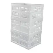 Begale 15 Liter Plastic Collapsible Storage Crates, Folding Crates 14 L