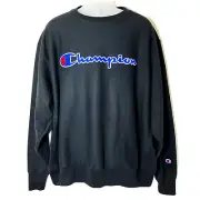 NWT Champion | Men XL | Black Logo Crewneck Reverse Weave Pullover Sweatshirt